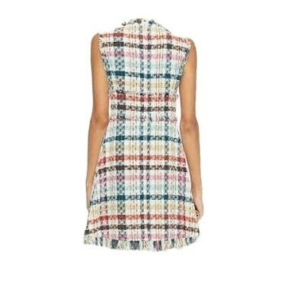 °$2,690 NEW 2020 OSCAR DE LA RENTA DAY DRESS MIDI PEACOCK MULTI US 12 - Picture 4 of 7